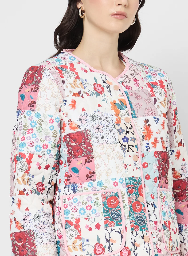 Ginger Paisley Patchwork Quilted Jacket