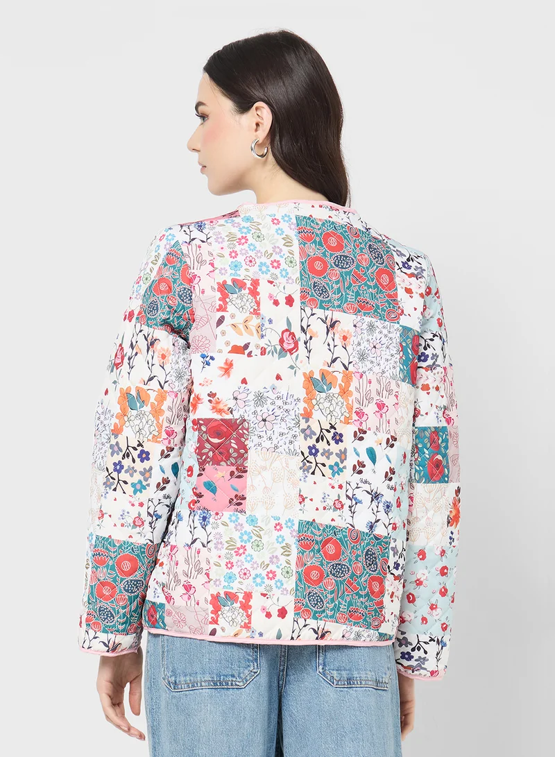 جينجر Paisley Patchwork Quilted Jacket