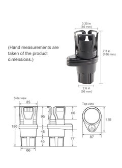 حامل اكواب للسيارة المزدوج متعددة الوظائف 2 في 1، حامل اكواب للسيارة قابل للدوران 360 درجة وقابل للتوسيع ومناسب لمعظم المركبات، لزجاجات المشروبات والقهوة والوجبات الخفيفة - pzsku/Z02DDAD9BA484BDECDAD7Z/45/_/1712155727/d13338a6-c5bf-433f-be82-6b221dcd9b01