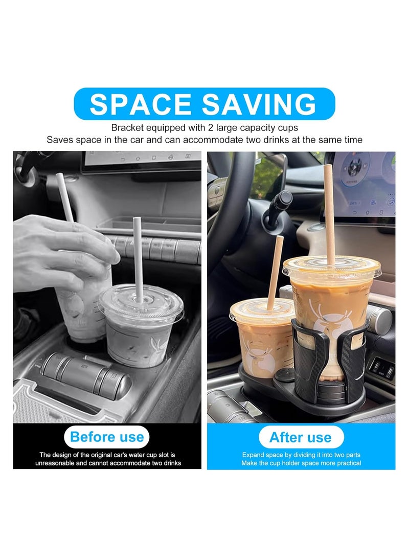 Plan A 2 in 1 Multifunctional Car Cup Holder, Car Cup Holder, 360° Rotatable and Expandable Car Cup Holder, Suitable for Most Vehicles, Drink Bottles, Coffee, Snacks - Image 3