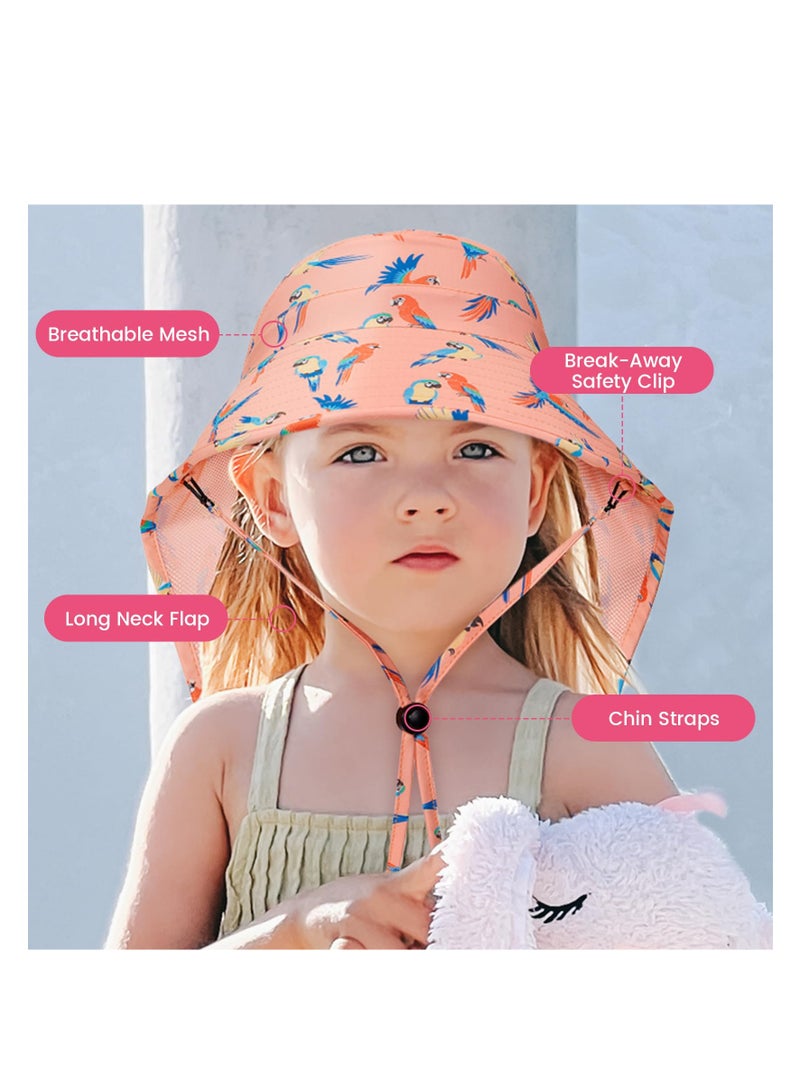 Excefore Baby Girl Sun Hat, Toddler Summer Beach Hats, UPF 50+ Baby Summer Hats, Suitable for 3-8 Years Baby(M) - Image 2