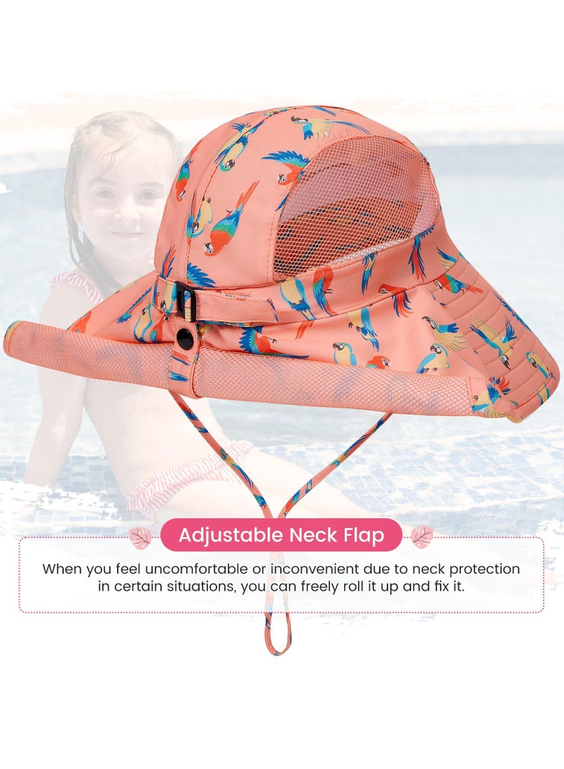 Excefore Baby Girl Sun Hat, Toddler Summer Beach Hats, UPF 50+ Baby Summer Hats, Suitable for 3-8 Years Baby(M) - Image 4
