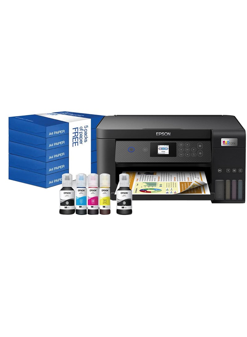 إبسون طابعة 3 في 1 EcoTank L4260 Home Ink Tank Printer مع ورق ملون A4 مزدوج الجوانب - Image 1