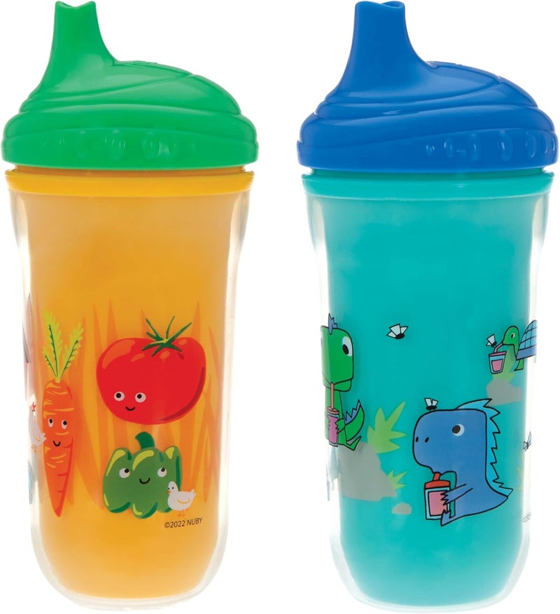 Nuby NoSpill Insulated Hard Spout 9 oz Cup ColorsPrints May Vary2 Count Pack of 1 - Image 4