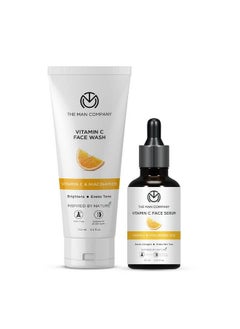 The Man Company Ultimate Vitamin C Face Care Kit With Face Wash & Face Serum; Boost Collagen; Glowing & Brightening Skin; Soft & Supple (2 Items In The Set)  - Image 1