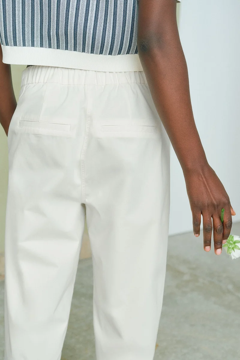 H&M Ankle-length barrel-leg trousers