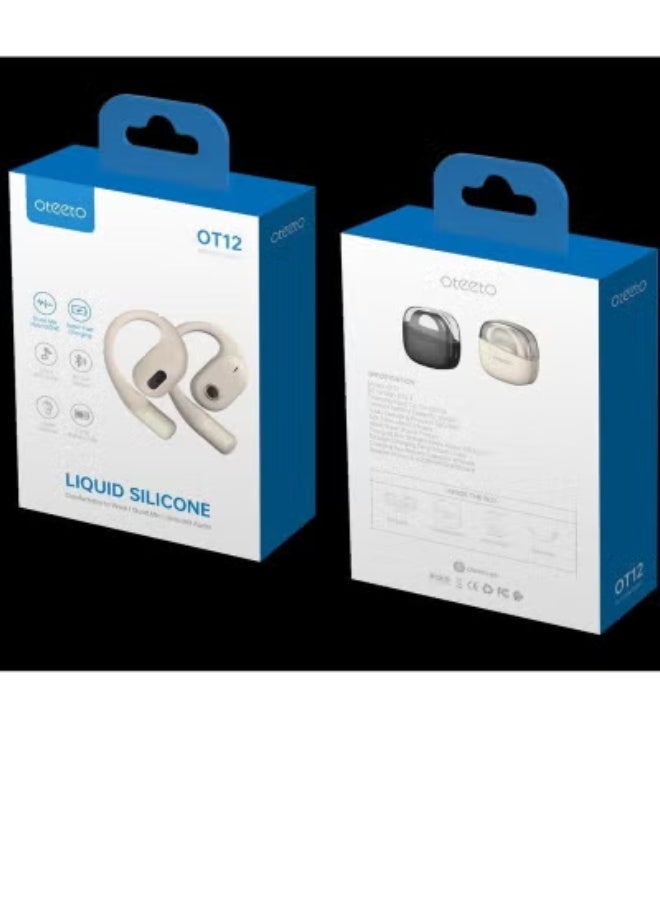 OT12 Liquid Silicone Wireless Bluetooth Earbuds with Touch Control & Portable Charging Case