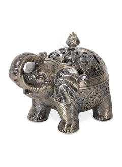 General Vintage Incense Burner Metal Vertical Elephant Incense Burner with Lid, Bronze Elephant Incense Burner Stove Stand Aromatherapy Decoration Practical Home Decoration for Indoor and Outdoor  - Image 1