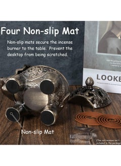 General Vintage Incense Burner Metal Vertical Elephant Incense Burner with Lid, Bronze Elephant Incense Burner Stove Stand Aromatherapy Decoration Practical Home Decoration for Indoor and Outdoor  - Image 3