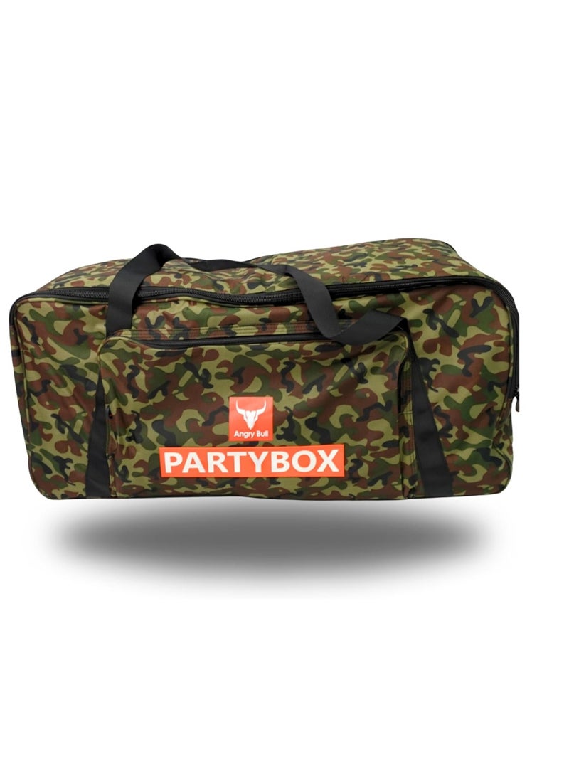 Angry Bull Speaker Bag Safety Storage Case with Handy Strap Travel Bag Compatible with JBL PARTY BOX 310 (ARMY-B) - Image 1