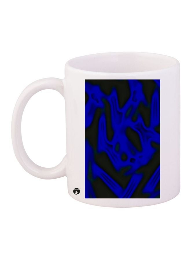 RYN Printed Coffee Mug White/Blue/Black 11ounce