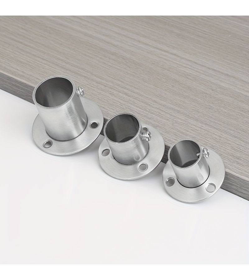2 Piece Heavy Duty Stainless Steel Wall Mounted Bracket 22mm Rust Resistant Curtain Rod Holder - Image 2