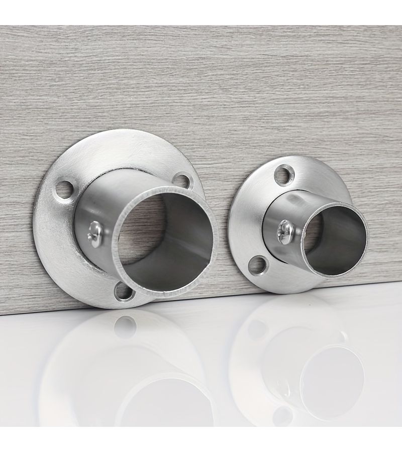 2 Piece Heavy Duty Stainless Steel Wall Mounted Bracket 22mm Rust Resistant Curtain Rod Holder - Image 3