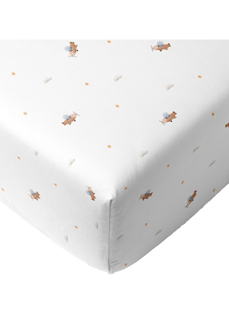 Casadora Baby Happy Tony 100% Cotton Satin Baby Fitted Sheet - 70X140 cm  - Image 3