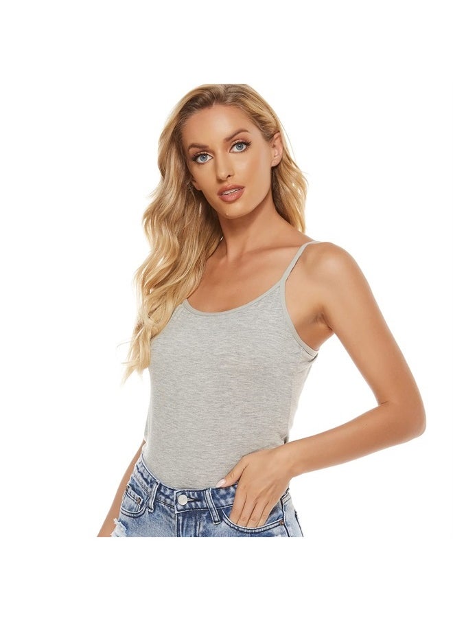 5 Pcs Womens Camisole Tank Tops Undershirt Spaghetti Strap Camisoles Pack, XXL