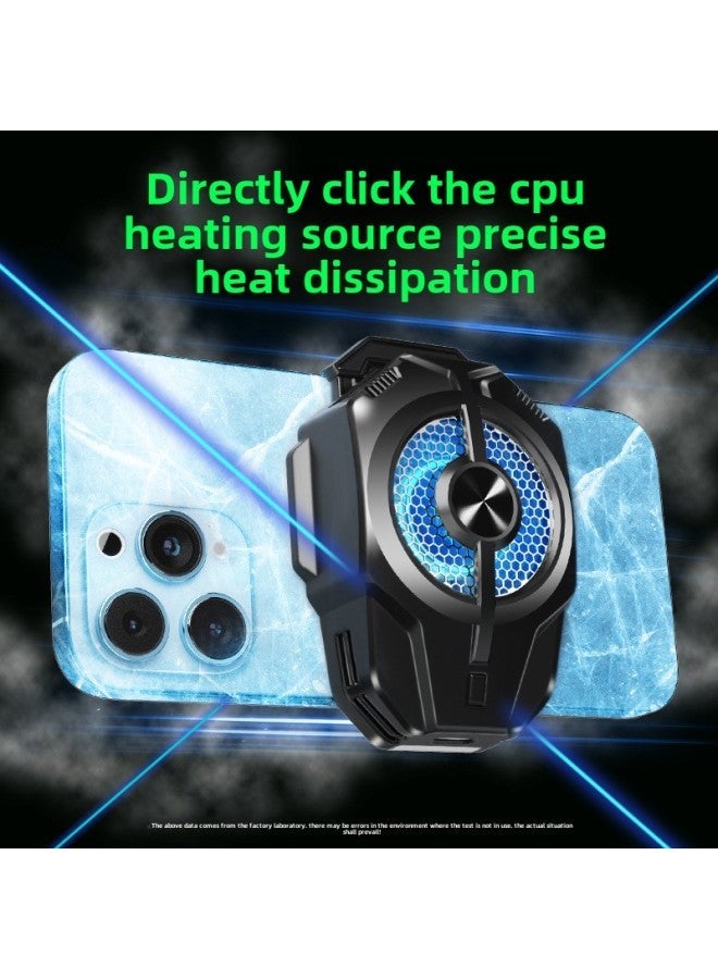 S21 Semiconductor Mobile Phone Radiator Icing Mute Magnetic Hand Tour Live Cooling Digital Display Back Clip-Colour:S21 Clip Black  - Image 2