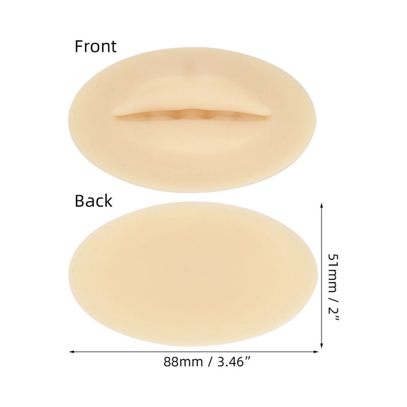 1Pc 3D Skin Color Simulation Thickened Double-sided Three-dimensional Silicone Lips Lip Tattoo Eyebrow Tattoo Practice - Image 3