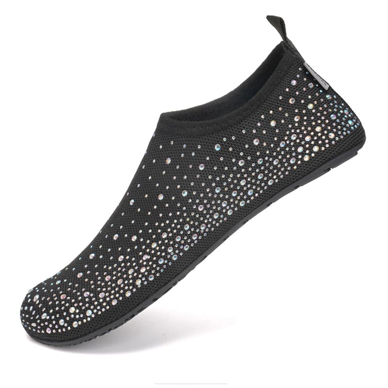 WateLves Womens Barefoot Water Shoes Travel House Slippers for Indoor and Outdoor Aqua Socks for Beach Swim Surf Yoga Dancing Camping Must Haves (Diamond/Colorful, 40/41) - Image 3