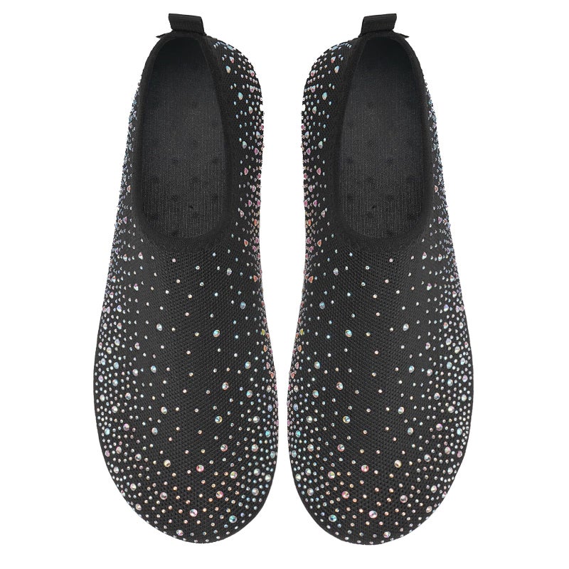WateLves Womens Barefoot Water Shoes Travel House Slippers for Indoor and Outdoor Aqua Socks for Beach Swim Surf Yoga Dancing Camping Must Haves (Diamond/Colorful, 40/41) - Image 5