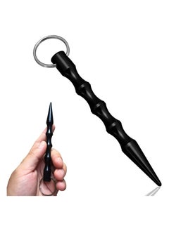 Self Defense Keychain, Aluminum Defense Key Ring for Women, Aluminum Anti-Wolf Defense Key Chains, Protection Keychains for Women, Window Breaker Defense Stick (Black)
