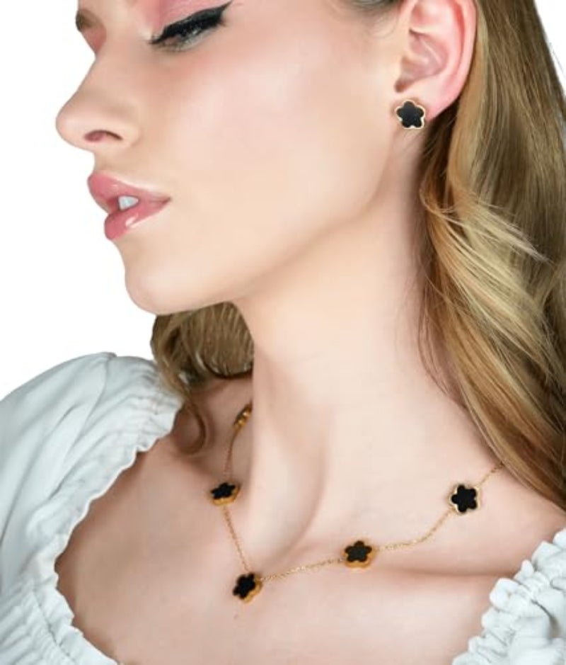 مجموعة مجوهرات سبائك CLOVER من 3 قطع - Image 3