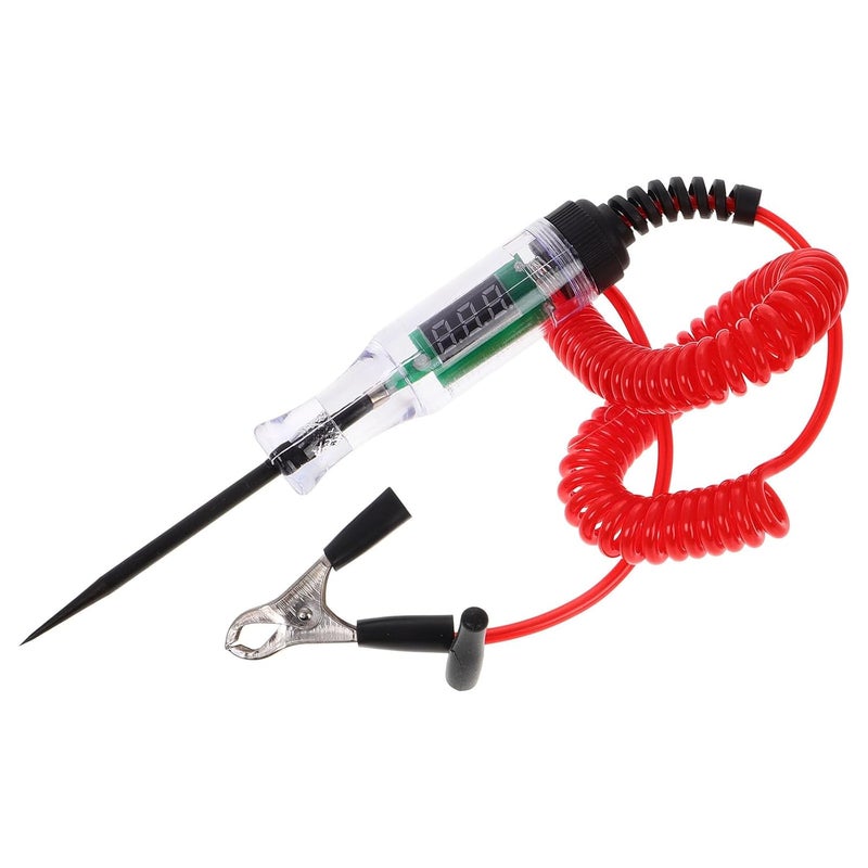 قلم اختبار دوائر السيارات الرقمي من Vaguelly، جهد 3-70 فولت مع عرض جهد بالـ LED وسلك مرن قابل للسحب، مصباح اختبار متعدد الوظائف لأدوات إصلاح الأسلاك الكهربائية والقواطع - Image 1
