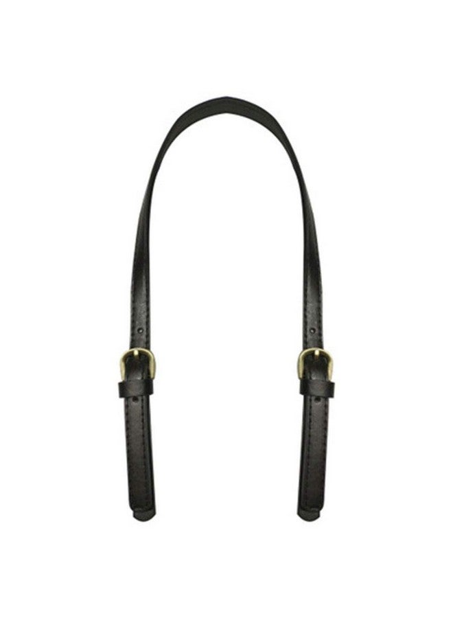 ConStore 2 Pcs Leather Replacement Handles Shoulder Straps With Adjustable Buckle Purse Strap Bag Handles Diy Bag Belt Split Leather (Black)  - Image 1