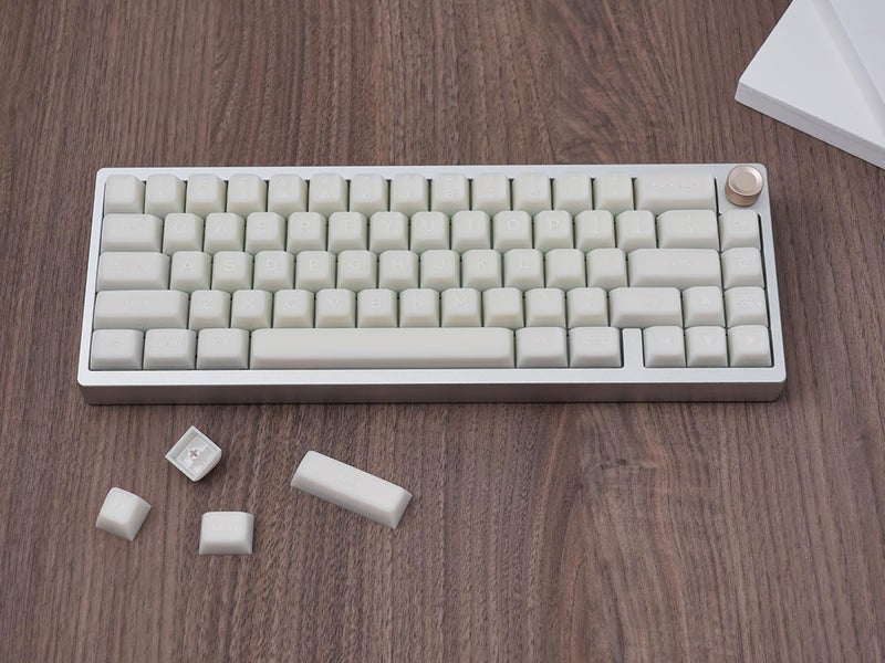 dagaladoo White Jade keycaps PBT,Ceramic Key caps Style,Translucent Keyboard keycaps Cute,SA Profile keycap Set for 60%/65%/75%/96%/100% US Layout Cherry MX Switches Mechanical Keyboard - Image 5