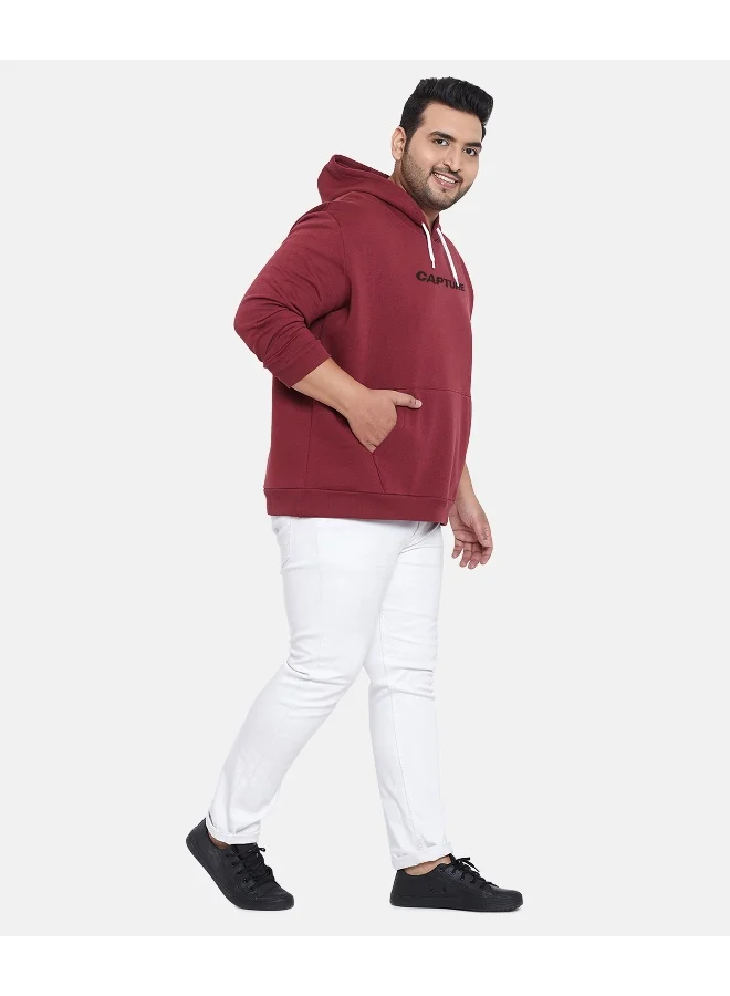 Instafab Plus Instafab Plus Men's Wine Red Capture Hoodie