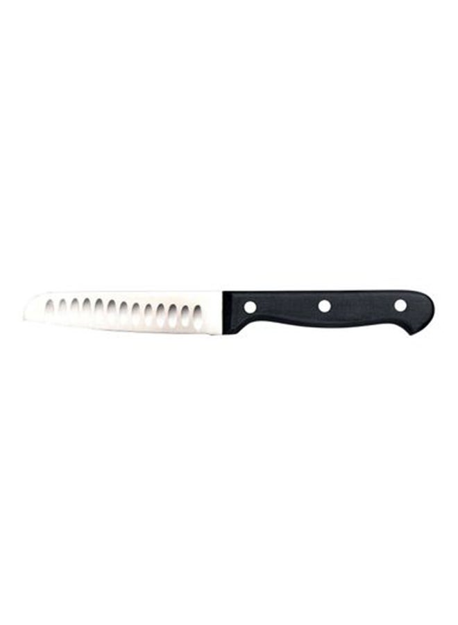 Prestige Serrated Utility Pointless Knife Black/Silver 5inch - Image 1