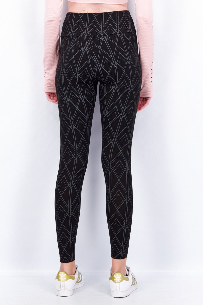 PUMA Women Sportswear Fit All Over Print Full Leg Training Leggings, Black - Image 3