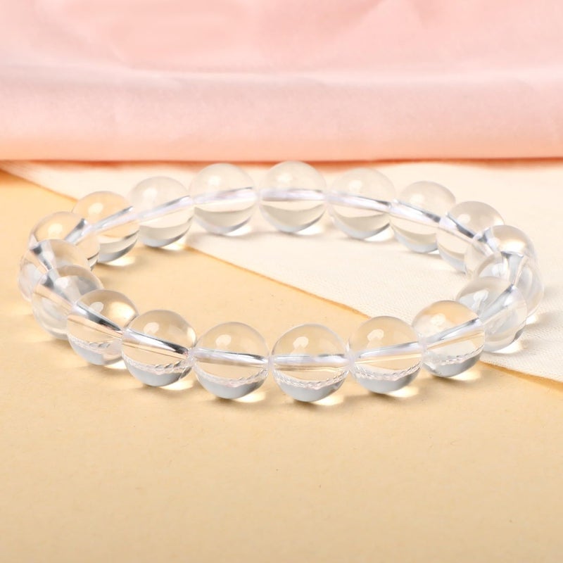 LPBeads أساور مرنة يدوية من حبات الأحجار الكريمة الطبيعية من ، خرز دائري من البلورات العلاجية، هدايا مجوهرات للنساء والرجال - Image 3