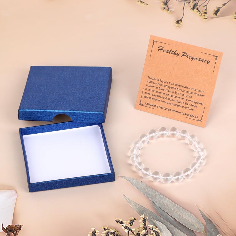 LPBeads أساور مرنة يدوية من حبات الأحجار الكريمة الطبيعية من ، خرز دائري من البلورات العلاجية، هدايا مجوهرات للنساء والرجال - Image 2