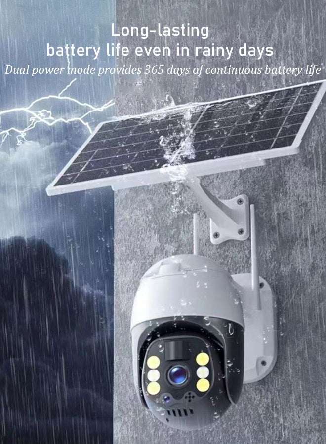 Outdoor Security Solar Camera  Wireless Camera for Home  full color, night vision, HD Camera 5MP Wi-Fi CCTV Camera Night Vision IP66 Dustproof Waterproof two-way talk support AI Human  Vehicle Detection Micro SD Card Slot (up to 256GB) - Image 5