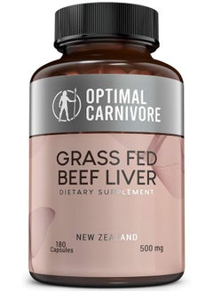 Grass Fed Beef Liver Capsules Desiccated Beef Liver Supplement Ancestral Superfood From New Zealand (180 Pills)