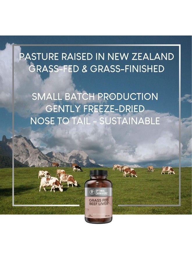 Optimal Carnivore - Grass Fed Beef Liver Capsules Desiccated Beef Liver Supplement Ancestral Superfood From New Zealand (180 Pills) - Image 1