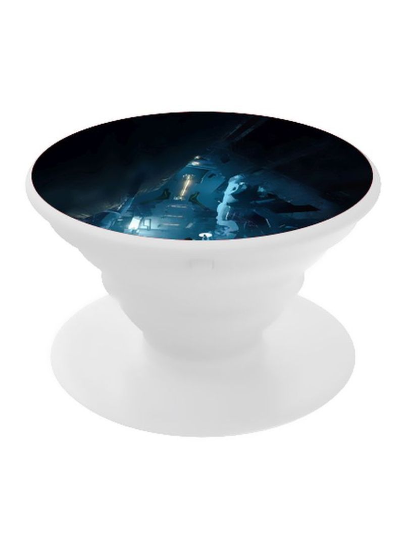 RKN Printed Pop Socket Phone Holder White/Black/Blue - Image 1