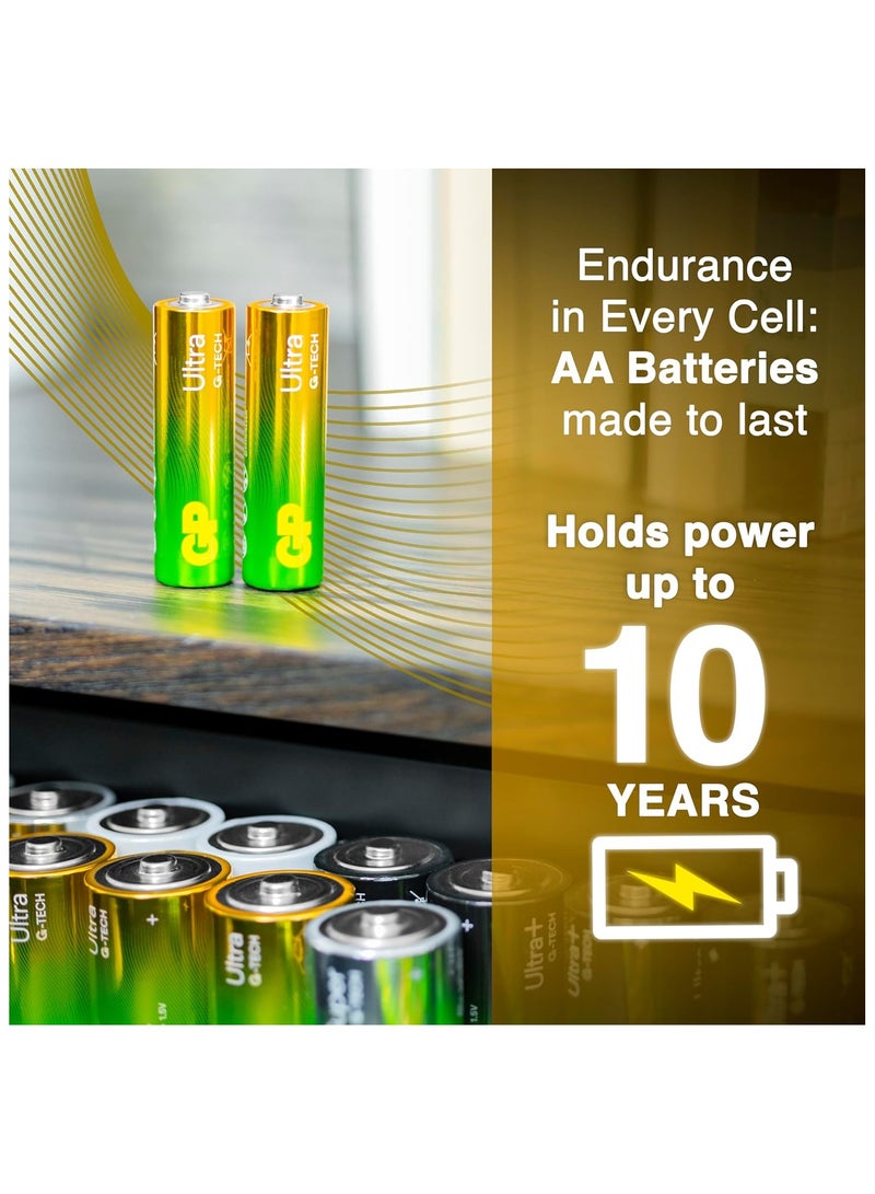 GP Batteries AA batteries Ultra Alkaline disposable double aa batteries 1.5v 10 year shelf life (pack of 40) - Image 2