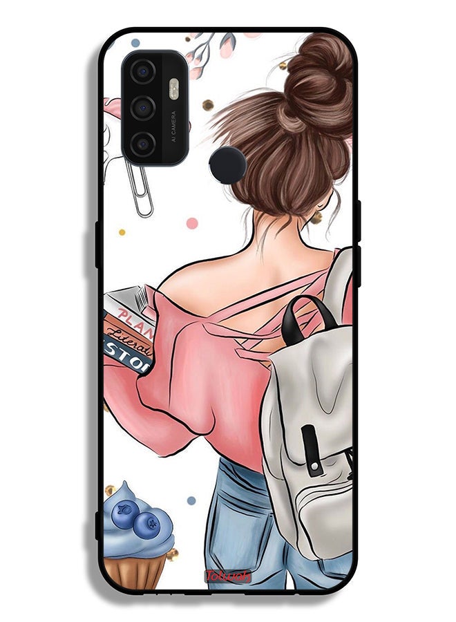 Tolwak Oppo A32 Protective Case Cover Books In Hands - Image 2