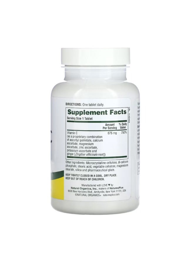 NaturesPlus - Esterified Vitamin C 675 mg 90 Tablets - Image 1
