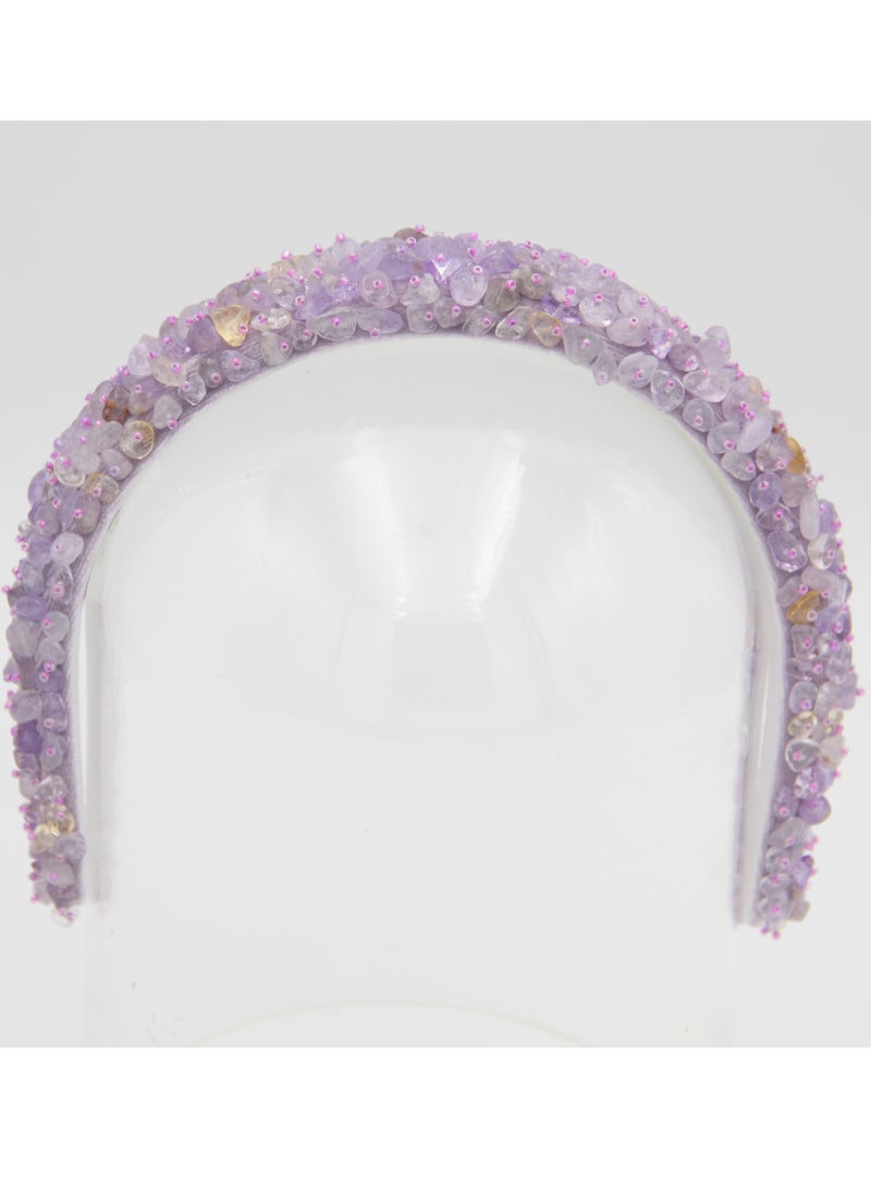 دىدانيالا طوق موناليزا نسائي بناتي أحجار بنفسجية يدوي الصنع - Image 4