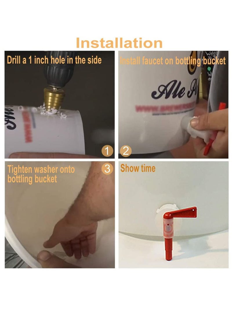Plastic Bucket Spigot Bottling Tap Faucet for Homebrew Wine Making Brewing Fermenter  - Image 4