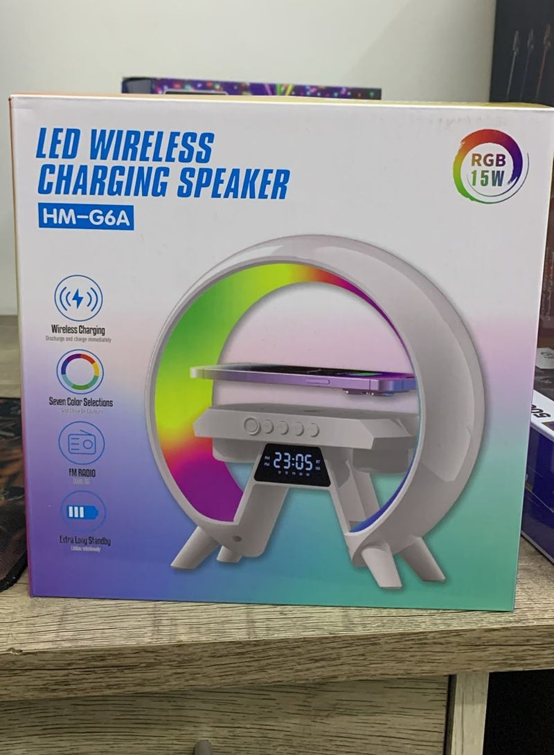 Your speaker and music player with a wireless charging base