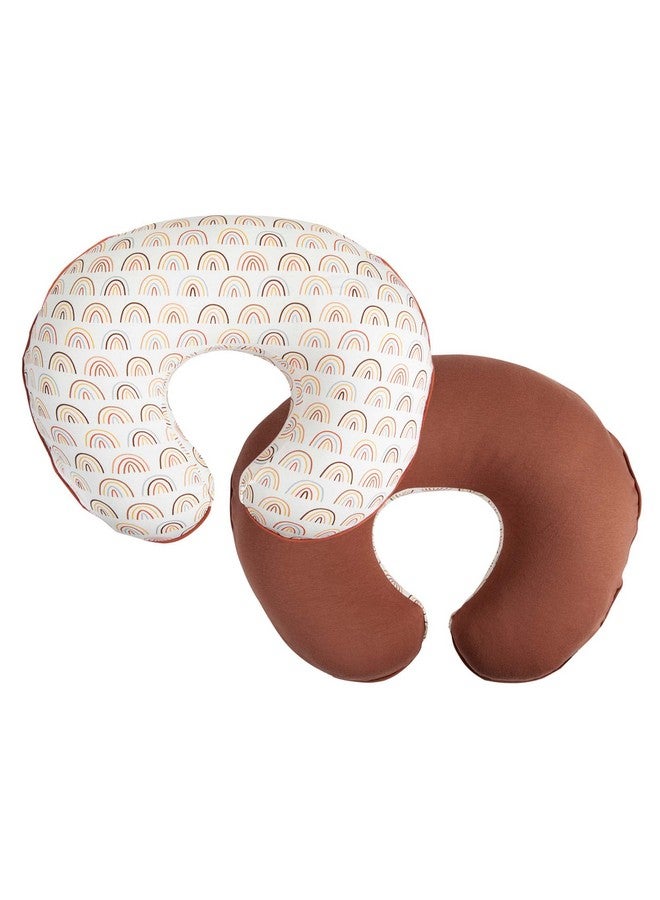 Boppy Nursing Pillow Cover, 100% Organic Cotton, Spice Rainbows, Fits The Original Support Pillow for Breastfeeding and Bottle Feeding, Cover Only, Nursing Support Pillow Sold Separately - Image 1