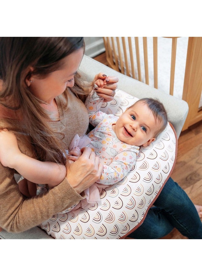 Boppy Nursing Pillow Cover, 100% Organic Cotton, Spice Rainbows, Fits The Original Support Pillow for Breastfeeding and Bottle Feeding, Cover Only, Nursing Support Pillow Sold Separately - Image 3