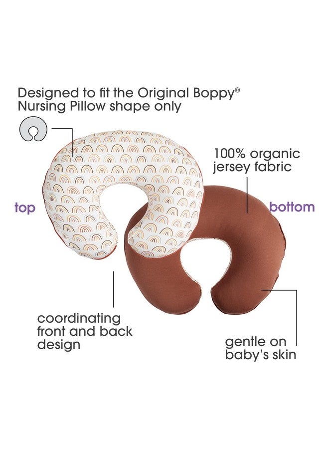 Boppy Nursing Pillow Cover, 100% Organic Cotton, Spice Rainbows, Fits The Original Support Pillow for Breastfeeding and Bottle Feeding, Cover Only, Nursing Support Pillow Sold Separately - Image 2