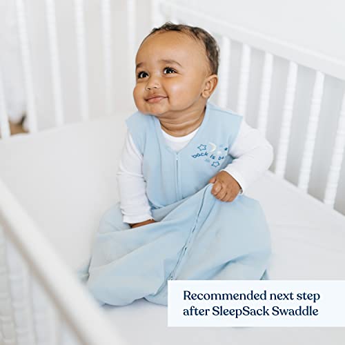 HALO SleepSack, 100% Cotton Wearable Blanket, Swaddle Transition Sleeping Bag, TOG 0.5, Baby Blue, Medium, 6-12 Months - Image 3