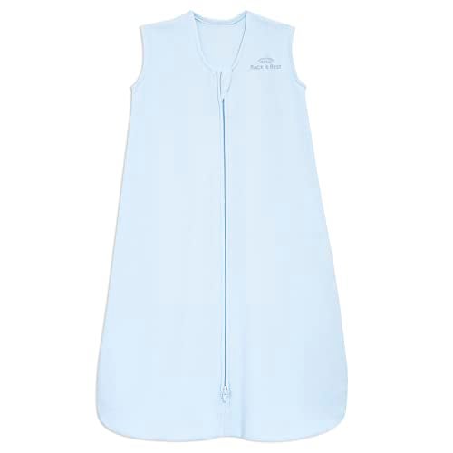 HALO SleepSack, 100% Cotton Wearable Blanket, Swaddle Transition Sleeping Bag, TOG 0.5, Baby Blue, Medium, 6-12 Months - Image 1