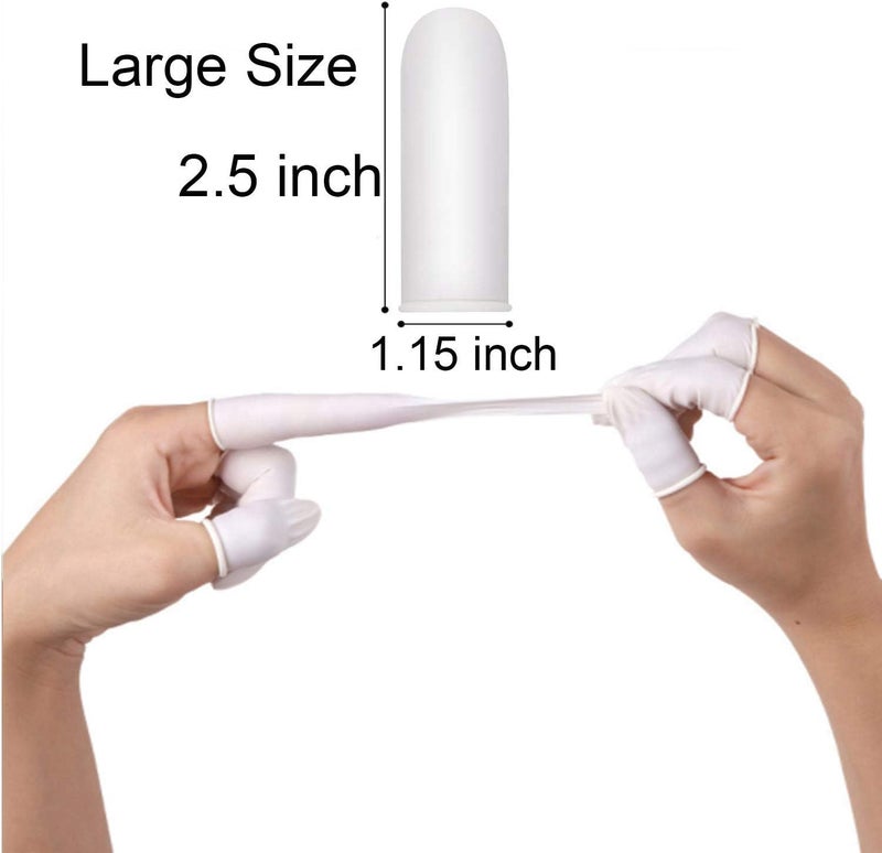 Hulless Large Disposable Latex Finger Cots Anti Static Rubber Fingertips Protective Finger cots for Electronic Repair, Handmade, Industrial Apply, 222 Pcs - Image 4