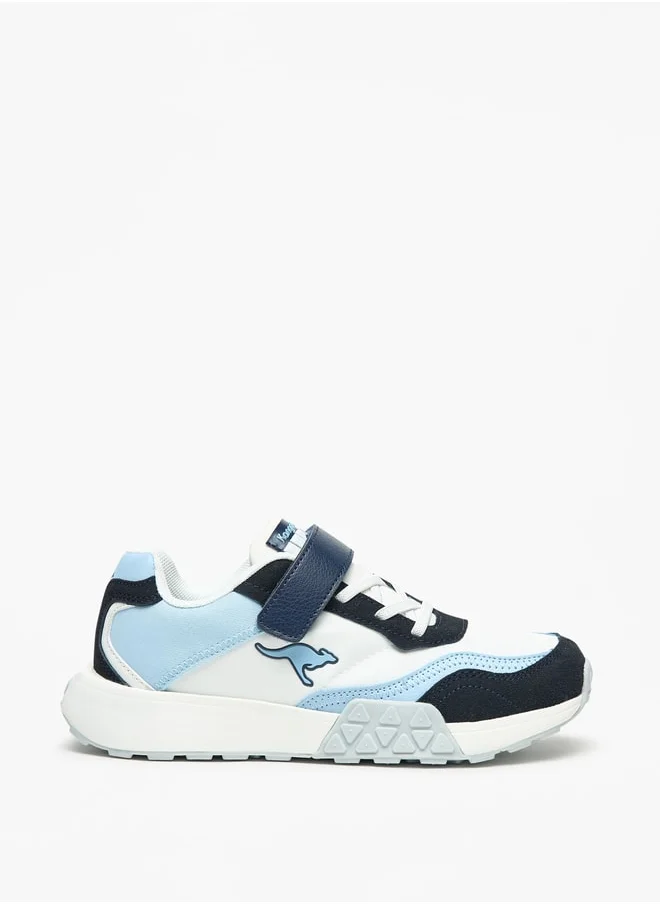 كانغاروس Boys' Logo Embossed Walking Shoes with Hook and Loop Closure